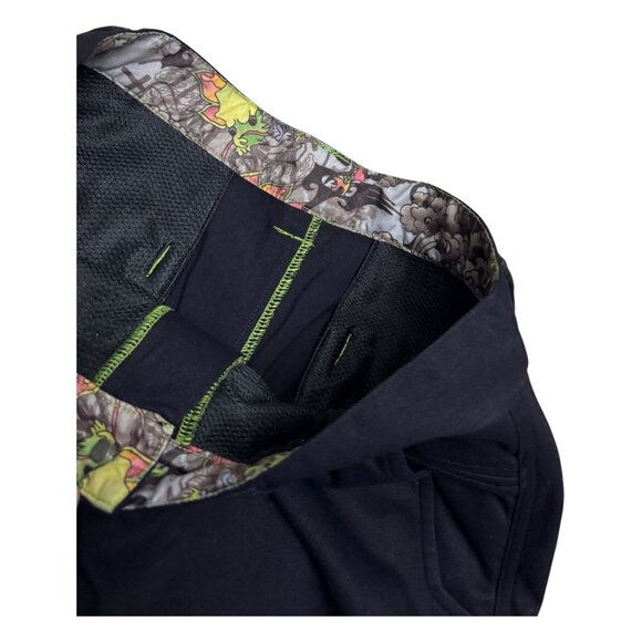 LULULEMON Vintage Y2K Chino Casual Long Black Summer Activewear Shorts Mens 30" - Picture 6 of 7